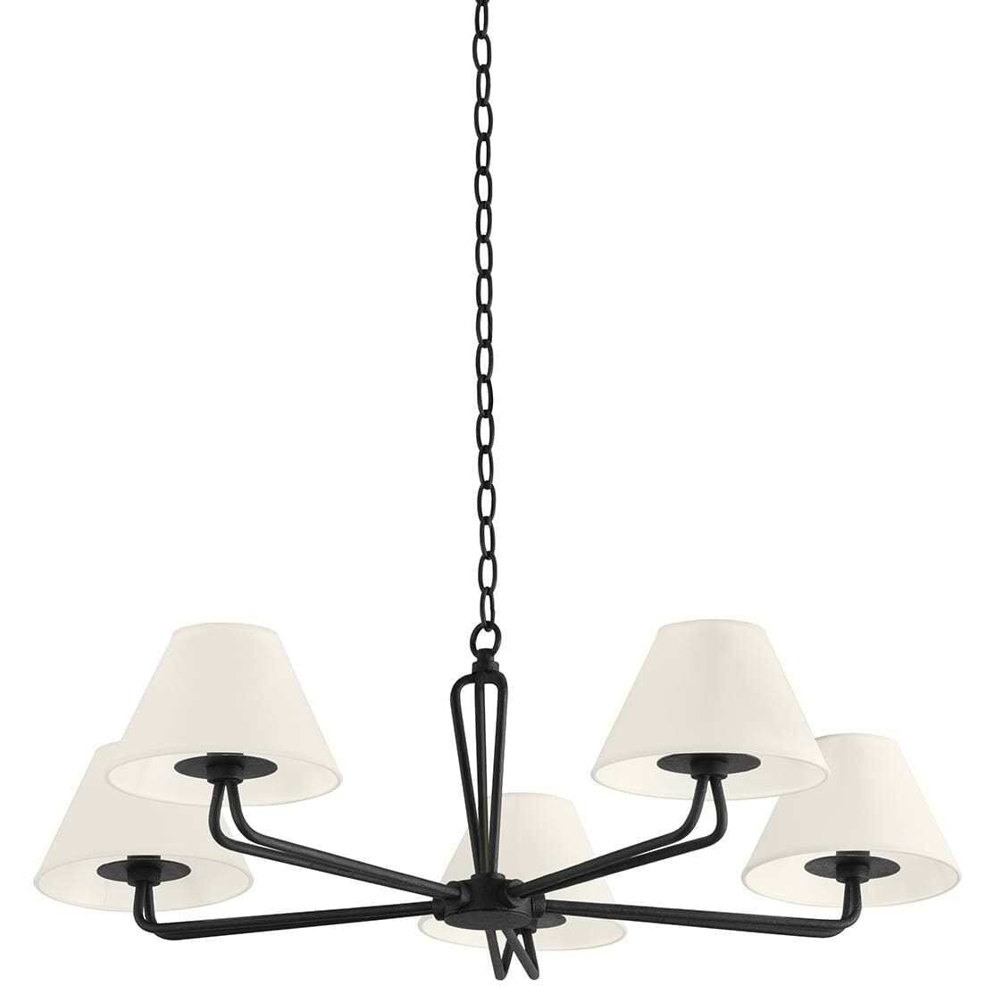 Troy Lighting 5 Light Ozias Chandelier in Black Iron F2536-BI