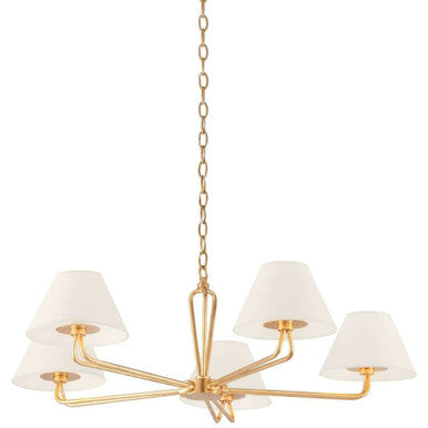 Troy Lighting 5 Light Ozias Chandelier in Vintage Gold Leaf F2536-VGL