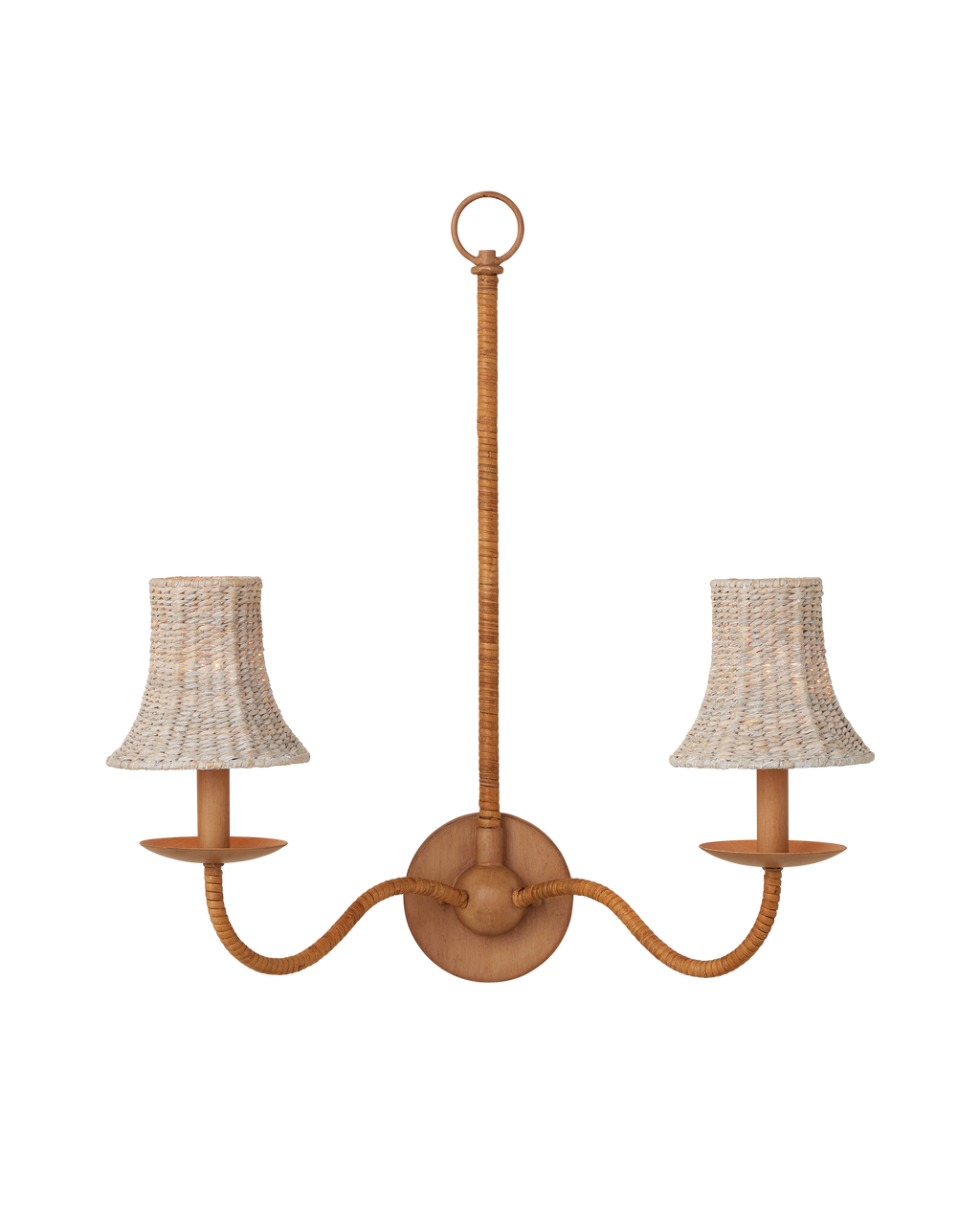 Currey & Co. Bell Whitewashed Chandelier Shade 0900-0040