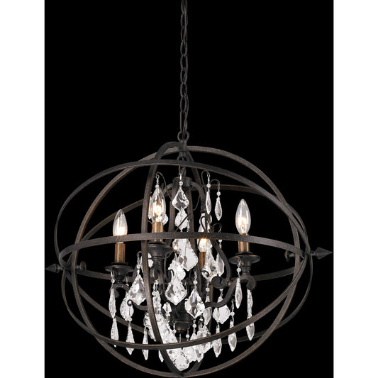 Troy Lighting 4 Light Byron Chandelier in Vintage Bronze F2995