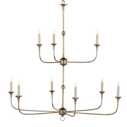 Currey & Co. Nottaway Bronze Large Two-Tier Chandelier 9000-1129