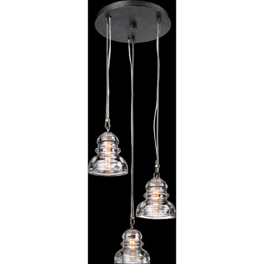 Troy Lighting 3 Light Menlo Park Chandelier in Old Silver F3133