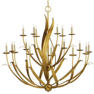 Currey & Co. Menefee Large Gold Chandelier 9000-1107