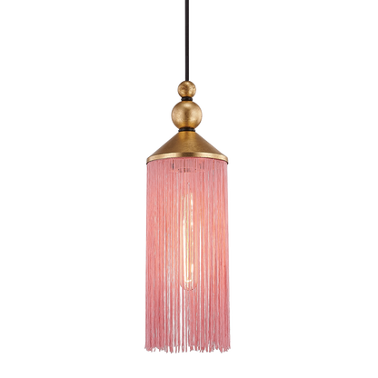 Mitzi 1 Light Pendant in Gold Leaf/Pink H300701-GL/PK