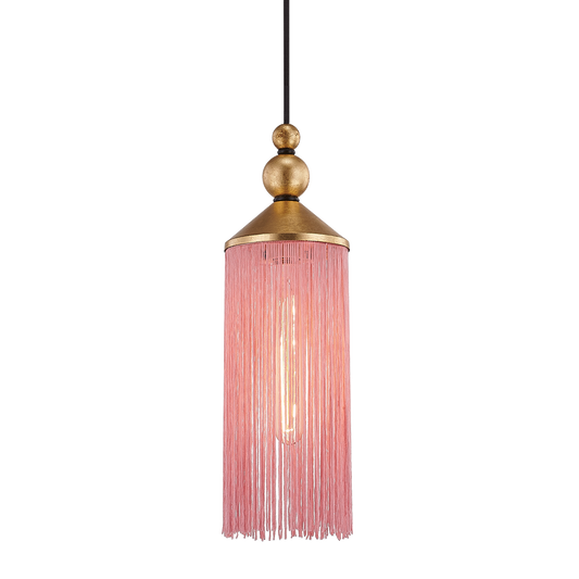 Mitzi 1 Light Pendant in Gold Leaf/Pink H300701-GL/PK