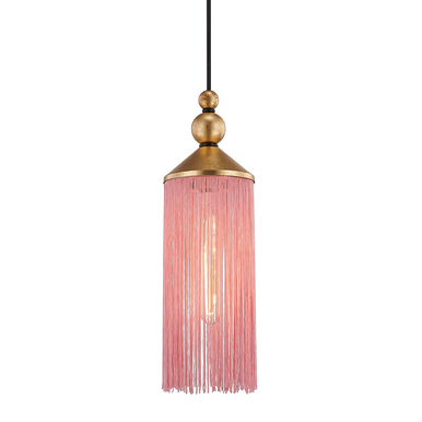 Mitzi 1 Light Pendant in Gold Leaf/Pink H300701-GL/PK