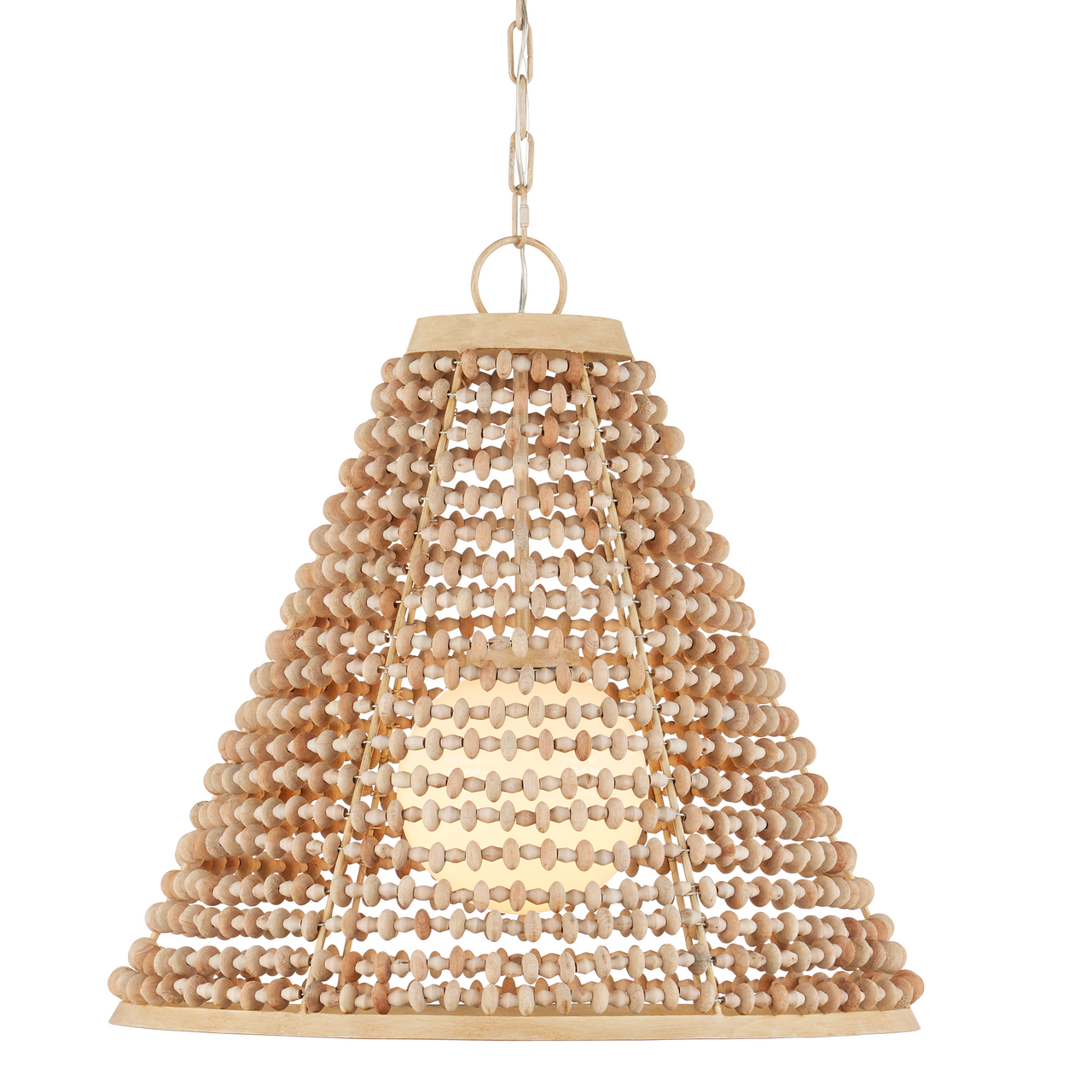 Currey & Co. Pendulum 25.5" Beaded 1-Light Pendant 9000-1166