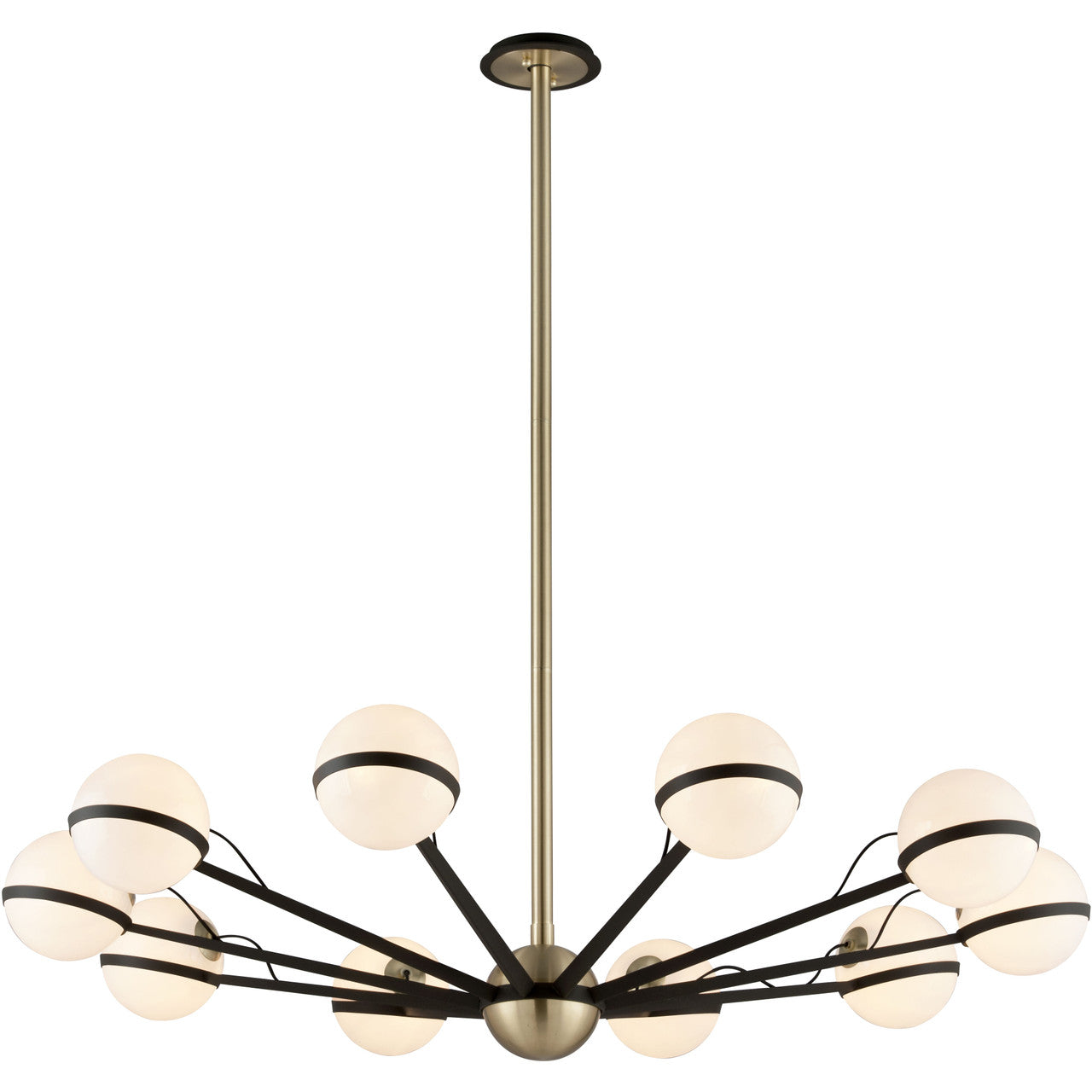 Troy Lighting 10 Light Ace Chandelier in Textured Bronze Brushed Brass F5306-TBZ/BBA