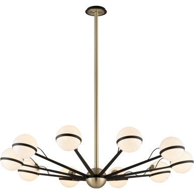 Troy Lighting 10 Light Ace Chandelier in Textured Bronze Brushed Brass F5306-TBZ/BBA