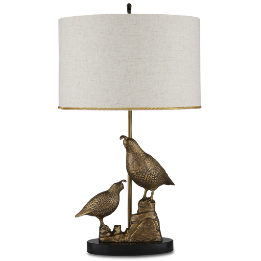 Currey & Co. 30" Codorniz Brass 2-Light Table Lamp 6000-0886