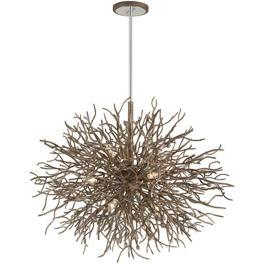 Troy Lighting 9 Light Sierra Chandelier in Distressed Bronze F6097-VZ