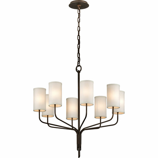 Troy Lighting 8 Light Juniper Chandelier in Heritage Bronze F6178-HBZ