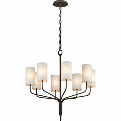 Troy Lighting 8 Light Juniper Chandelier in Heritage Bronze F6178-HBZ