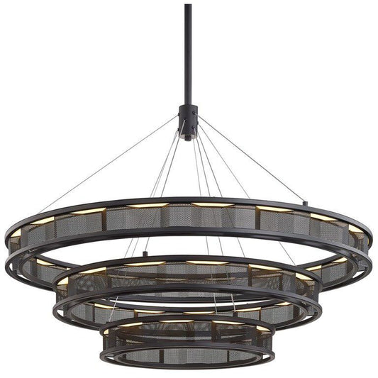 Troy Lighting 1 Light Fuze Chandelier in Soft Off Black F6866-SFB