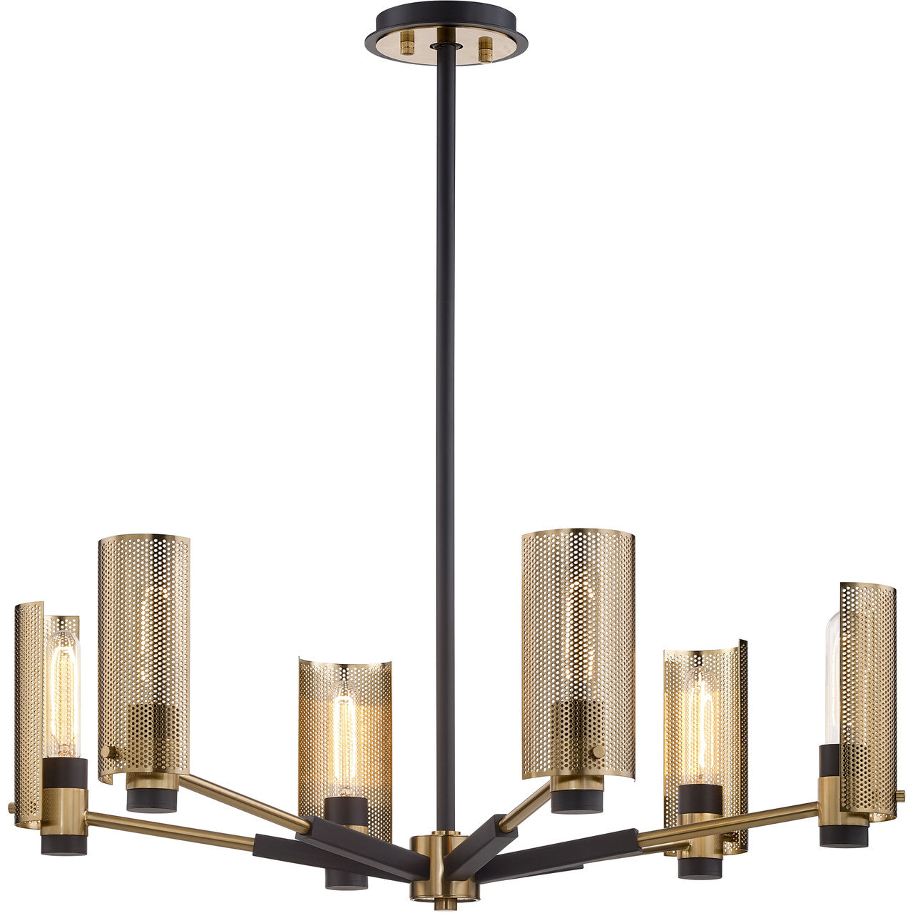 Troy Lighting 6 Light Pilsen Chandelier in Soft Off Black F6876-SFB/PBR