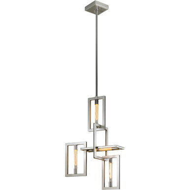 Troy Lighting 4 Light Enigma Chandelier in Silver Leaf F7104-SL/SS