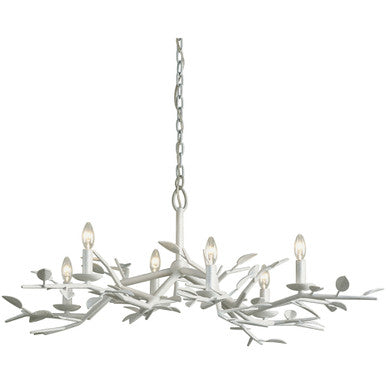 Troy Lighting 6 Light Aubrey Chandelier in Gesso White F7626