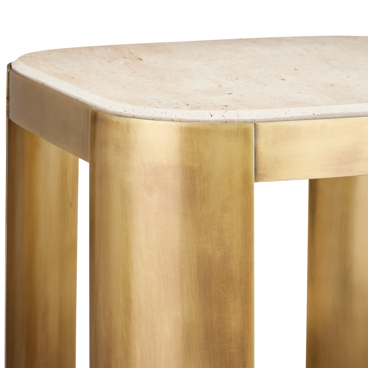 Currey & Co. Sev Travertine Accent Table 4000-0161