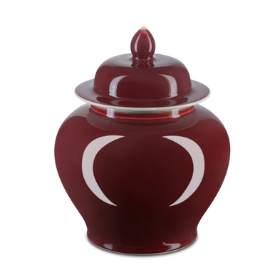 Currey & Co. Oxblood Small Temple Jar 1200-0684