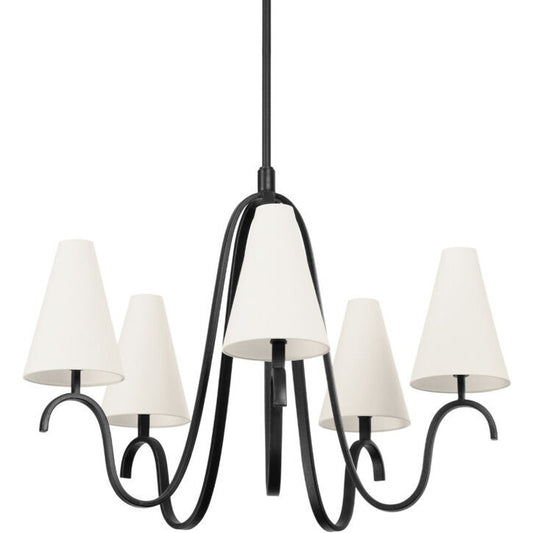 Troy Lighting 5 Light Melor Chandelier in Forged Iron F9341-FOR