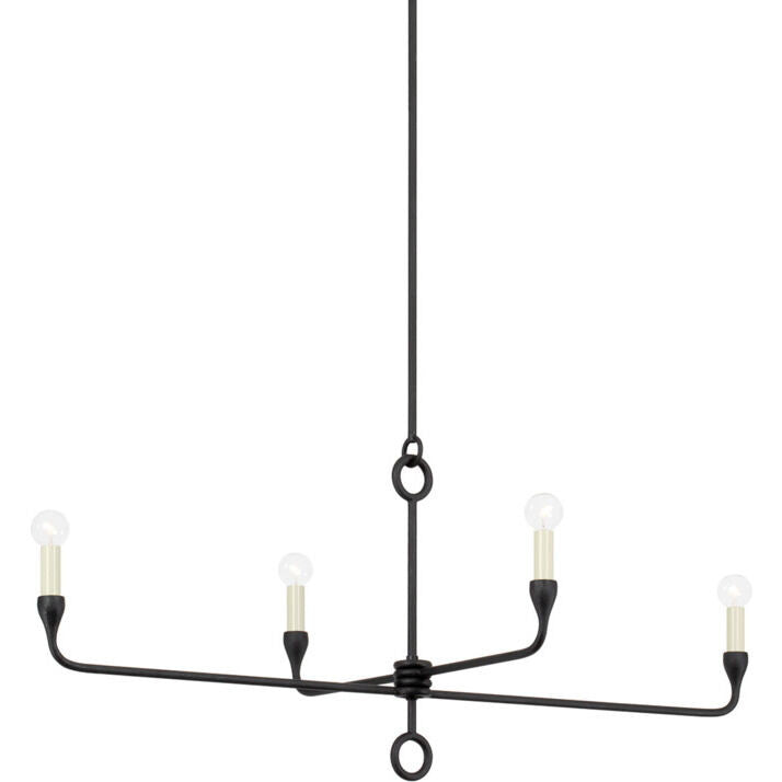 Troy Lighting 4 Light Orson Linear in Black Iron F9544-BI