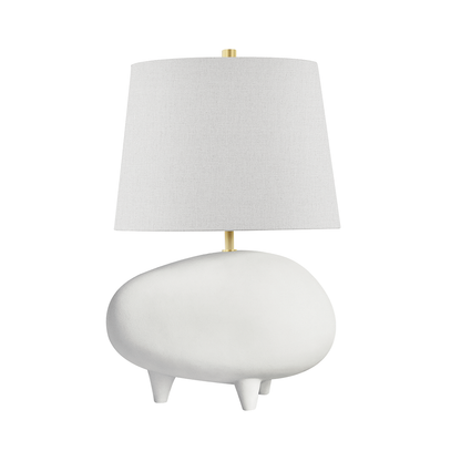 Hudson Valley Lighting Tiptoe Table Lamp in Aged Brass/Matte White KBS1423201A-AGB/MW