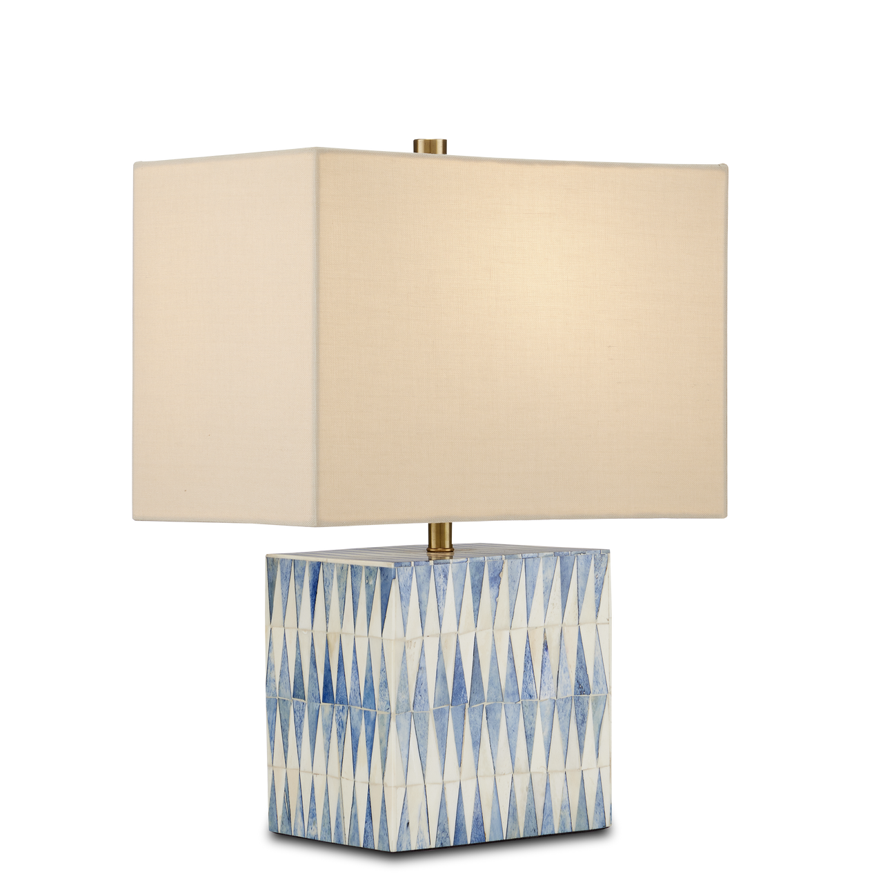 Currey & Co. 17.5" Nadene Blue & White Table Lamp 6000-0887