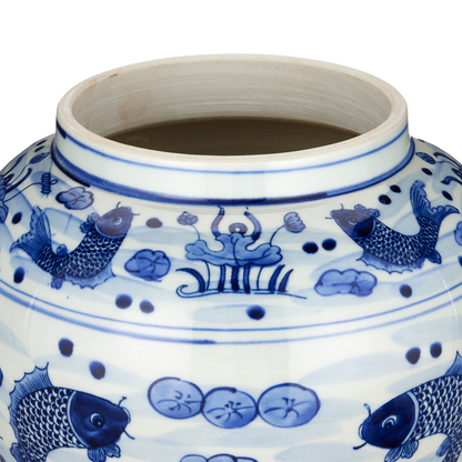 Currey & Co. South Sea Blue & White Medium Temple Jar 1200-0839