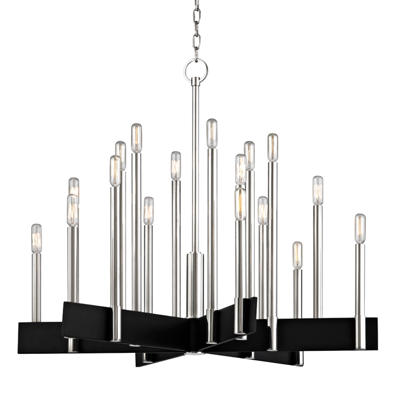 Hudson Valley Lighting Abrams Chandelier in Polished Nickel 8834-PN