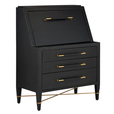 Currey & Co. Verona Black Secretary Desk 3000-0268