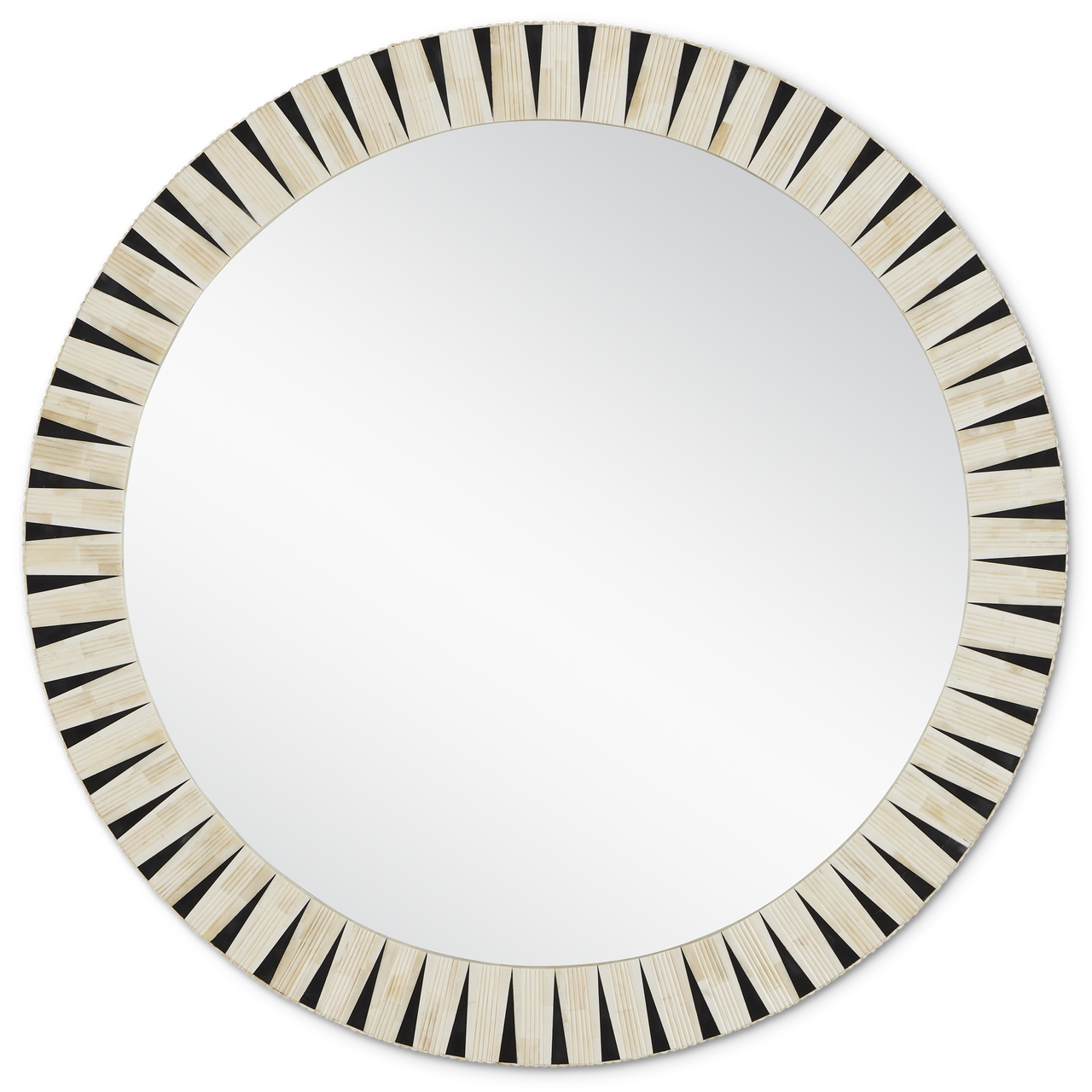 Currey & Co. 42" Arvi Round Bone Wall Mirror 1000-0137