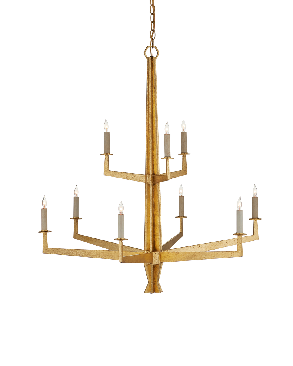 Currey & Co Goldfinch Large Chandelier in Washed Lucerne Gold 9000-1212