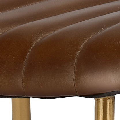 Lily Lifestyle  Theo Leather Counter Stool, Brown LSTHEOBUFFGO