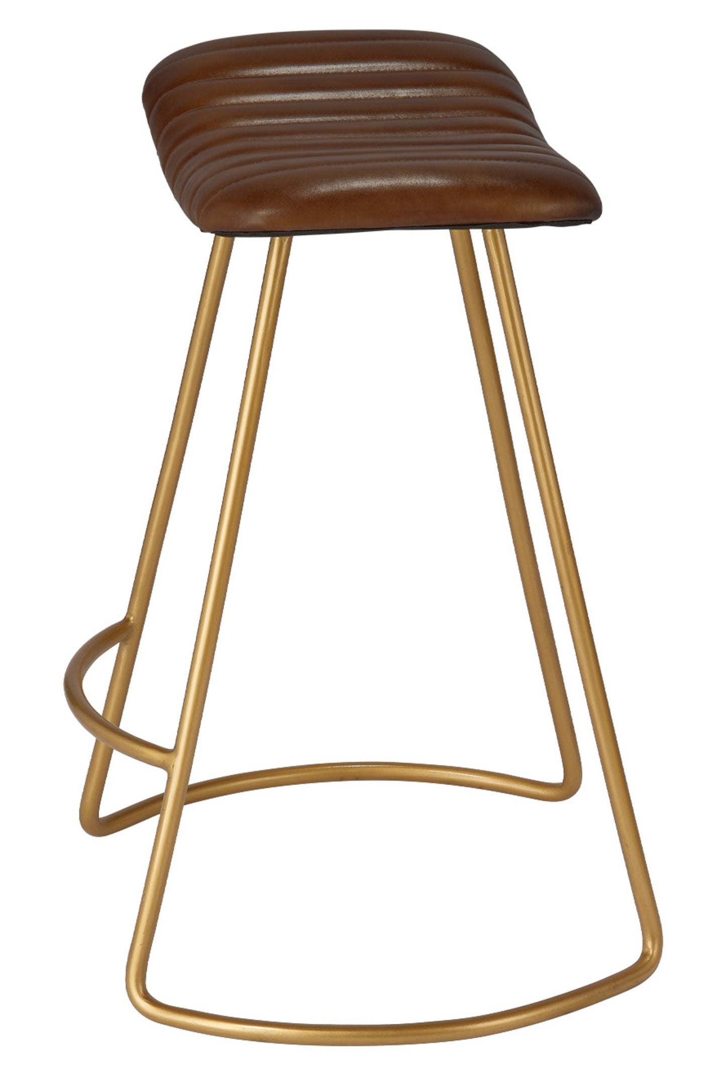 Lily Lifestyle  Theo Leather Counter Stool, Brown LSTHEOBUFFGO