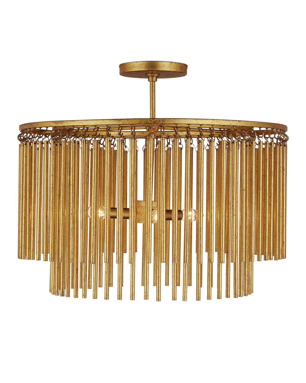 Currey & Co Mantra Semi-Flush Mount in Gold Leaf 9000-1197