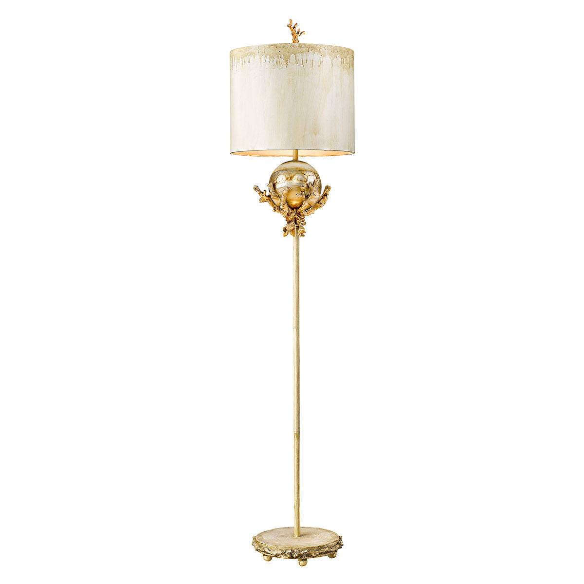 Lucas McKearn Trellis Off-White and Bronze Floor Lamp Traditional Outdoor Inspired Décor