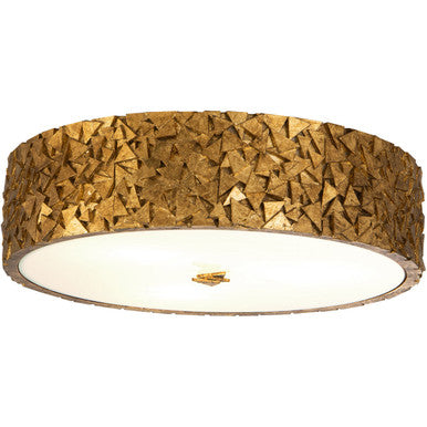 Lucas McKearn Mosaic 3-Light flush Mount in Gold