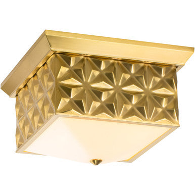 Lucas McKearn Alpha Square Flush Mount in Brass