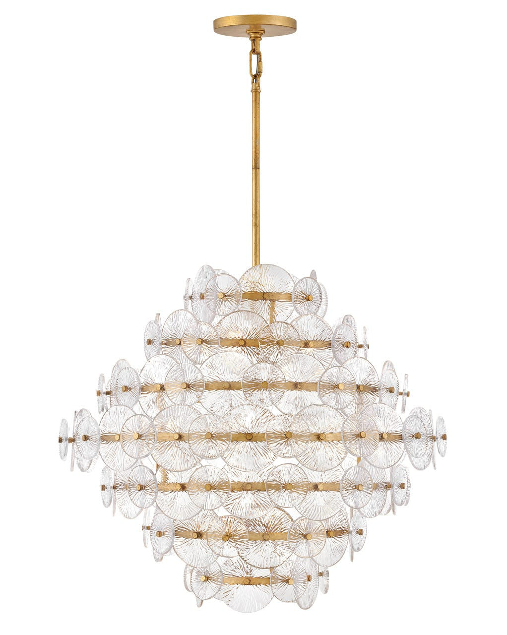 Hinkley Lighting Rene Medium Multi Tier in Distressed Brass FR30128DA