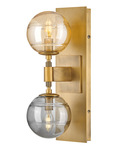 Hinkley Lighting Oberon Medium Two Light Sconce in Heritage Brass FR30502HBR