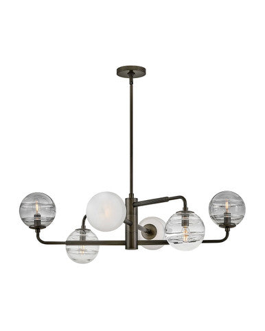 Fredrick Ramond Oberon Large Adjustable Single Tier Chandelier in Black Oxide FR30506BX