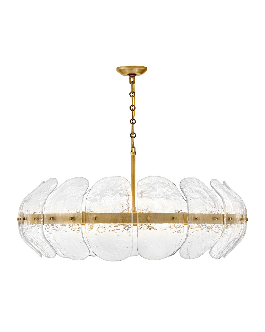 Hinkley Lighting Lillia Large Drum Chandelier in Heritage Brass FR30514HB