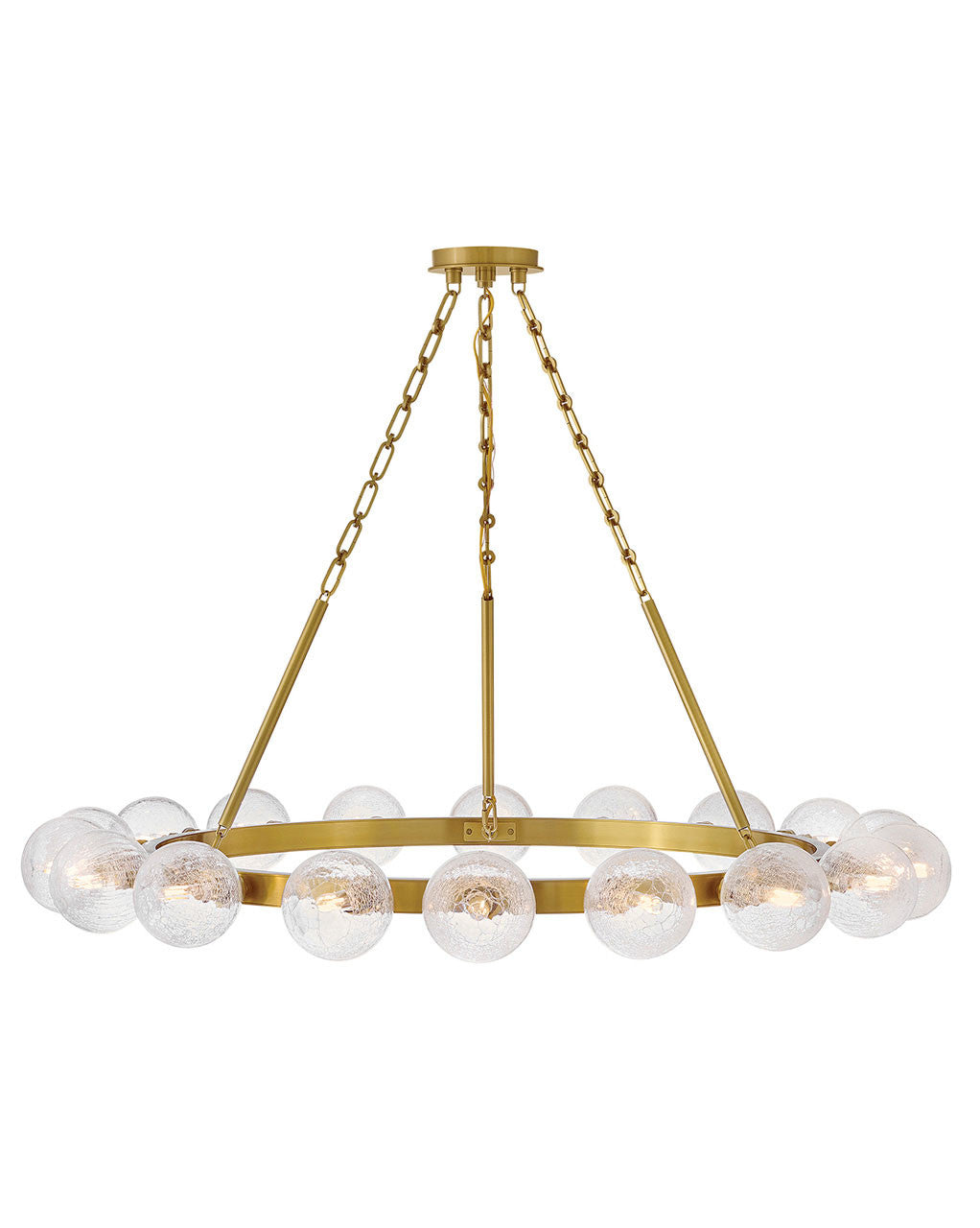 Hinkley Lighting Coco Large Single Tier Chandelier in Lacquered Brass FR30525LCB