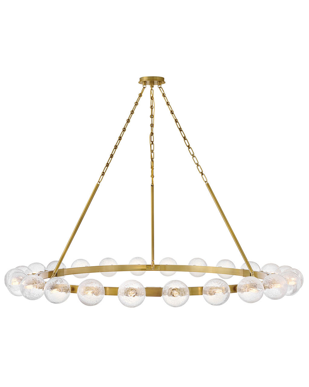 Hinkley Lighting Coco Extra Large Single Tier Chandelier in Lacquered Brass FR30526LCB