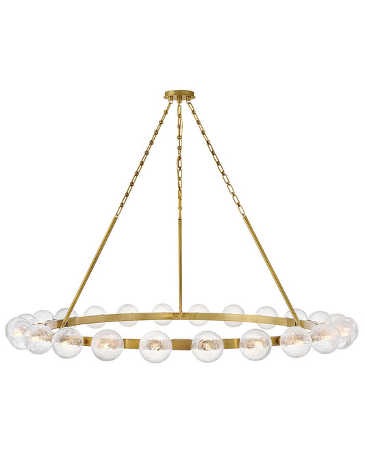 Hinkley Lighting Coco Extra Large Single Tier Chandelier in Lacquered Brass FR30526LCB