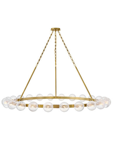 Fredrick Ramond Coco Extra Large Single Tier Chandelier in Lacquered Brass FR30526LCB