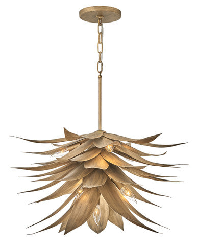 Fredrick Ramond Lighting Agave Large Single Tier Pendant Burnished Gold FR30815BNG