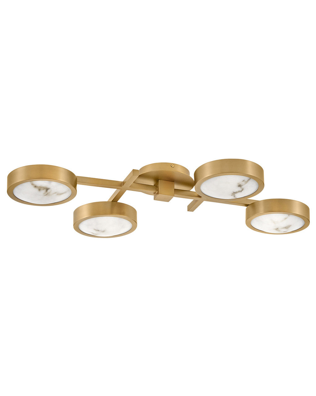 Fredrick Ramond Cava Foyer Large Flush Mount in Lacquered Brass FR31013LCB