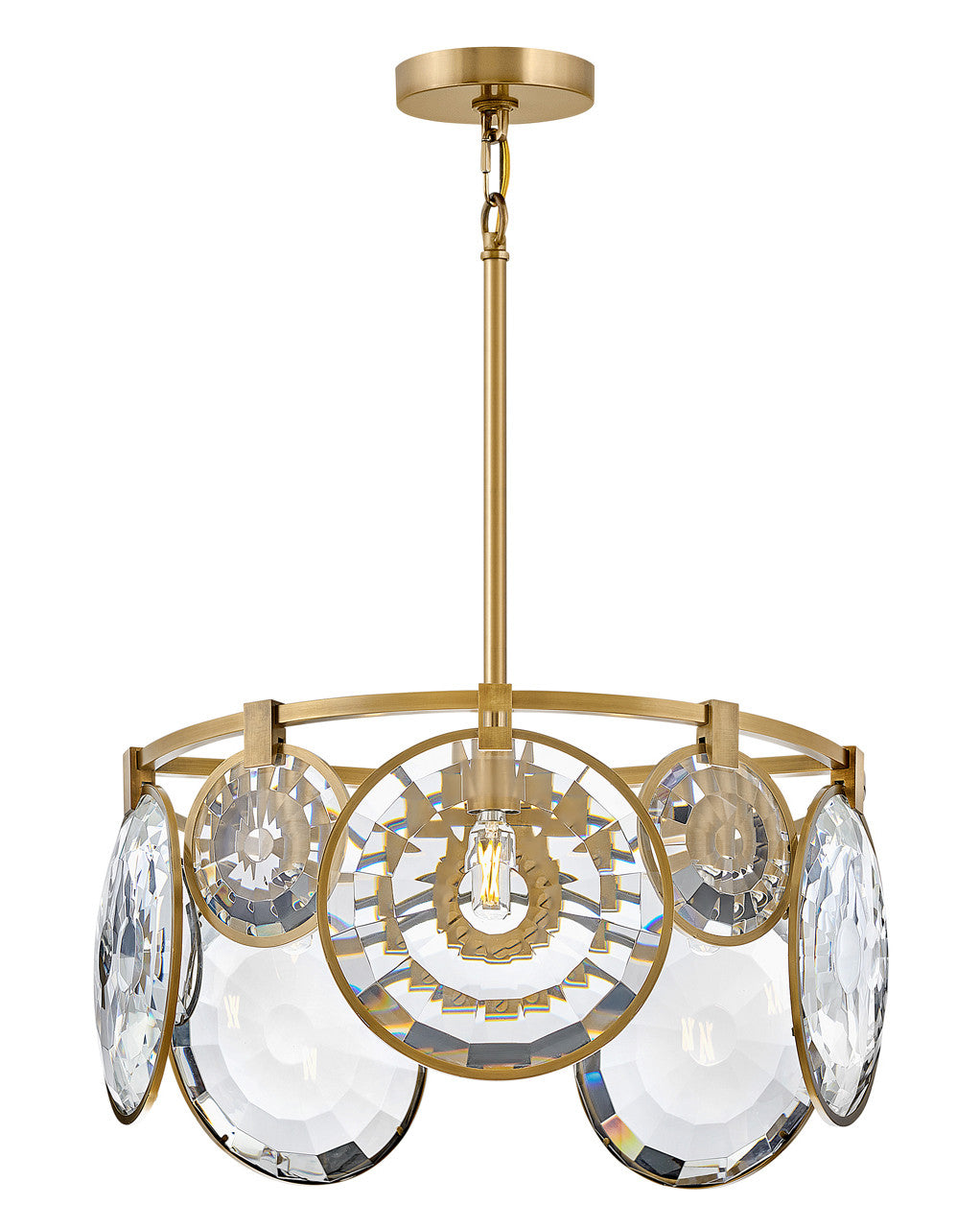 Fredrick Ramond Lighting Nala Large Convertible Pendant Heritage Brass FR31263HBR