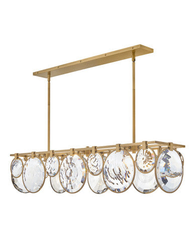 Fredrick Ramond Nala Eight Light Linear in Heritage Brass FR31266HBR